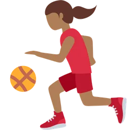Woman Bouncing Ball: Medium-Dark Skin Tone — Twitter