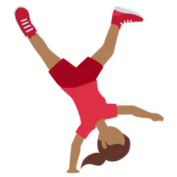 Woman Cartwheeling: Medium-Dark Skin Tone — Twitter