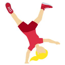 Woman Cartwheeling: Medium-Light Skin Tone — Twitter