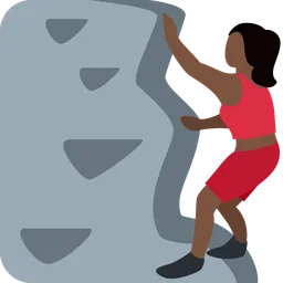 Woman Climbing: Dark Skin Tone — Twitter