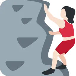 Woman Climbing: Light Skin Tone — Twitter