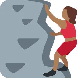 Woman Climbing: Medium-Dark Skin Tone — Twitter
