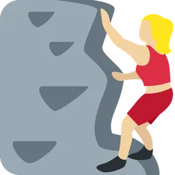Woman Climbing: Medium-Light Skin Tone — Twitter