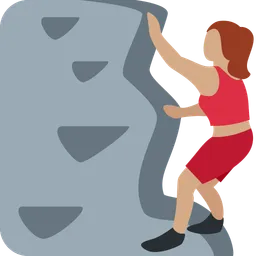 Woman Climbing: Medium Skin Tone — Twitter