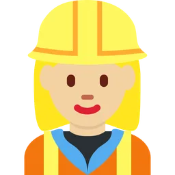 Woman Construction Worker: Medium-Light Skin Tone — Twitter