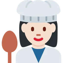 Woman Cook: Light Skin Tone — Twitter