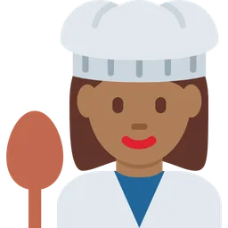 Woman Cook: Medium-Dark Skin Tone — Twitter