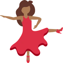 Woman Dancing: Medium-Dark Skin Tone — Twitter