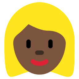 Woman: Dark Skin Tone, Blond Hair — Twitter