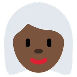 Woman: Dark Skin Tone, White Hair — Twitter