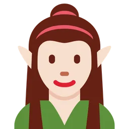 Woman Elf: Light Skin Tone — Twitter