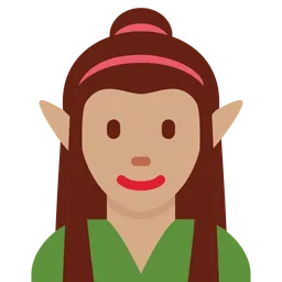 Woman Elf: Medium Skin Tone — Twitter