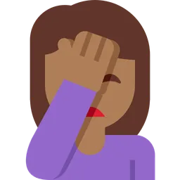 Woman Facepalming: Medium-Dark Skin Tone — Twitter