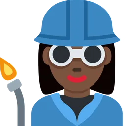 Woman Factory Worker: Dark Skin Tone — Twitter