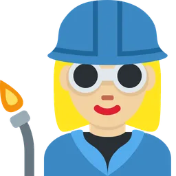 Woman Factory Worker: Medium-Light Skin Tone — Twitter