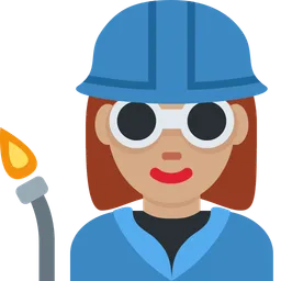 Woman Factory Worker: Medium Skin Tone — Twitter