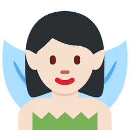 Woman Fairy: Light Skin Tone — Twitter