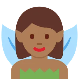 Woman Fairy: Medium-Dark Skin Tone — Twitter