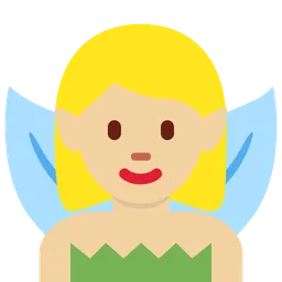 Woman Fairy: Medium-Light Skin Tone — Twitter