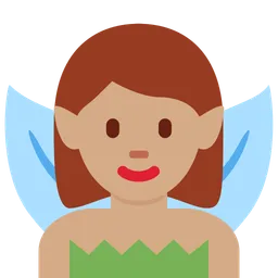 Woman Fairy: Medium Skin Tone — Twitter