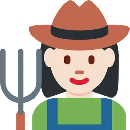 Woman Farmer: Light Skin Tone — Twitter