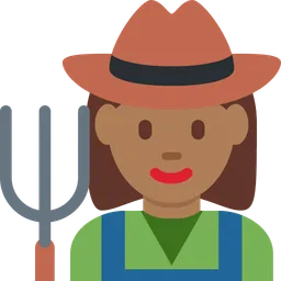Woman Farmer: Medium-Dark Skin Tone — Twitter