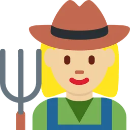 Woman Farmer: Medium-Light Skin Tone — Twitter