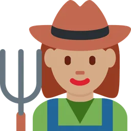 Woman Farmer: Medium Skin Tone — Twitter
