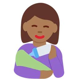 Woman Feeding Baby: Medium-Dark Skin Tone — Twitter