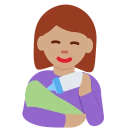 Woman Feeding Baby: Medium Skin Tone — Twitter