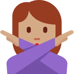 Woman Gesturing No: Medium Skin Tone — Twitter