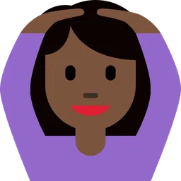 Woman Gesturing OK: Dark Skin Tone — Twitter