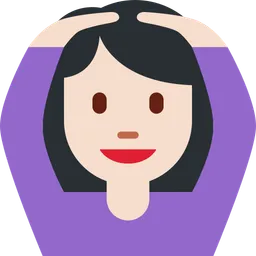 OK 제스처를 취하는 여성: 밝은 피부 톤 — Twitter