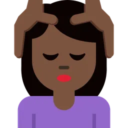 Woman Getting Massage: Dark Skin Tone — Twitter