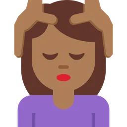 Woman Getting Massage: Medium-Dark Skin Tone — Twitter