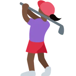 Woman Golfing: Dark Skin Tone — Twitter