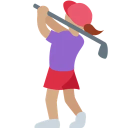 Woman Golfing: Medium Skin Tone — Twitter