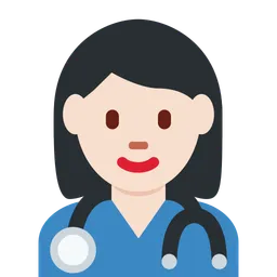 Woman Health Worker: Light Skin Tone — Twitter