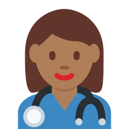 Woman Health Worker: Medium-Dark Skin Tone — Twitter