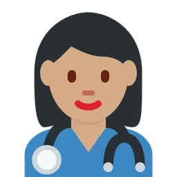 Woman Health Worker: Medium Skin Tone — Twitter