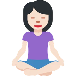 Woman in Lotus Position: Light Skin Tone — Twitter