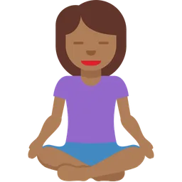 Woman in Lotus Position: Medium-Dark Skin Tone — Twitter