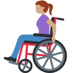 Woman in Manual Wheelchair: Medium Skin Tone — Twitter