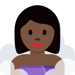 Woman in Steamy Room: Dark Skin Tone — Twitter