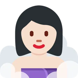 찜질방에 있는 여성: 밝은 피부 톤 — Twitter
