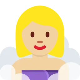 Woman in Steamy Room: Medium-Light Skin Tone — Twitter