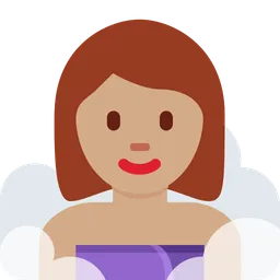 Woman in Steamy Room: Medium Skin Tone — Twitter