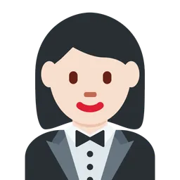 Woman in Tuxedo: Light Skin Tone — Twitter