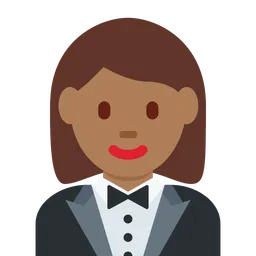 Woman in Tuxedo: Medium-Dark Skin Tone — Twitter