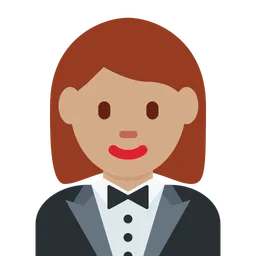 Woman in Tuxedo: Medium Skin Tone — Twitter
